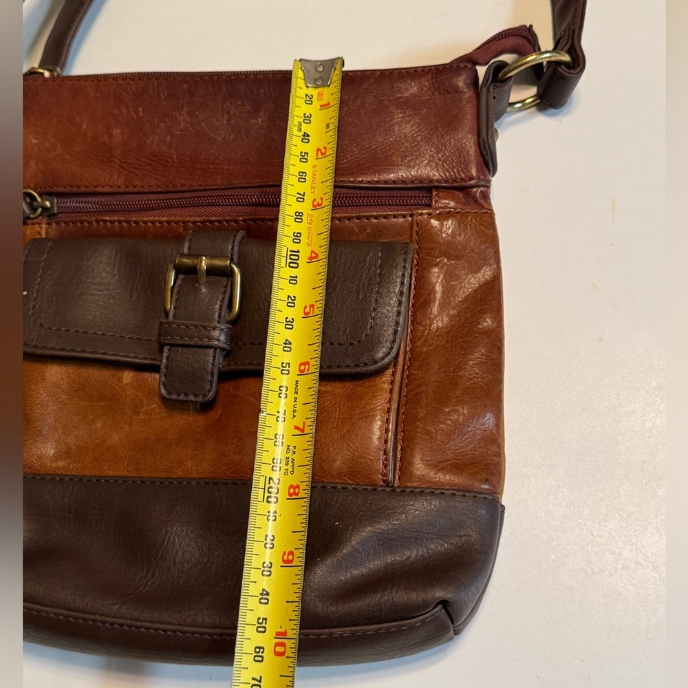 Stone & Co Retro Classic Brown Leather Purse / Crossbody Bag - Picture 13 of 13